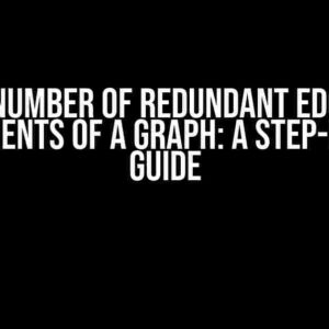 Find Number of Redundant Edges in Components of a Graph: A Step-by-Step Guide